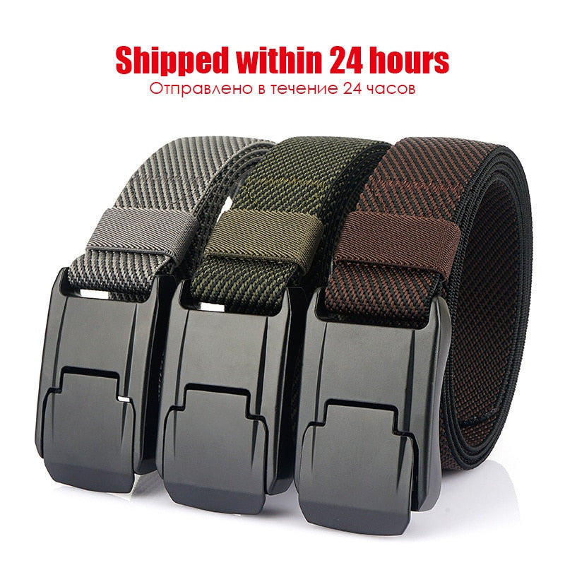 Quick Release Buckle Elastic Stretch Belt