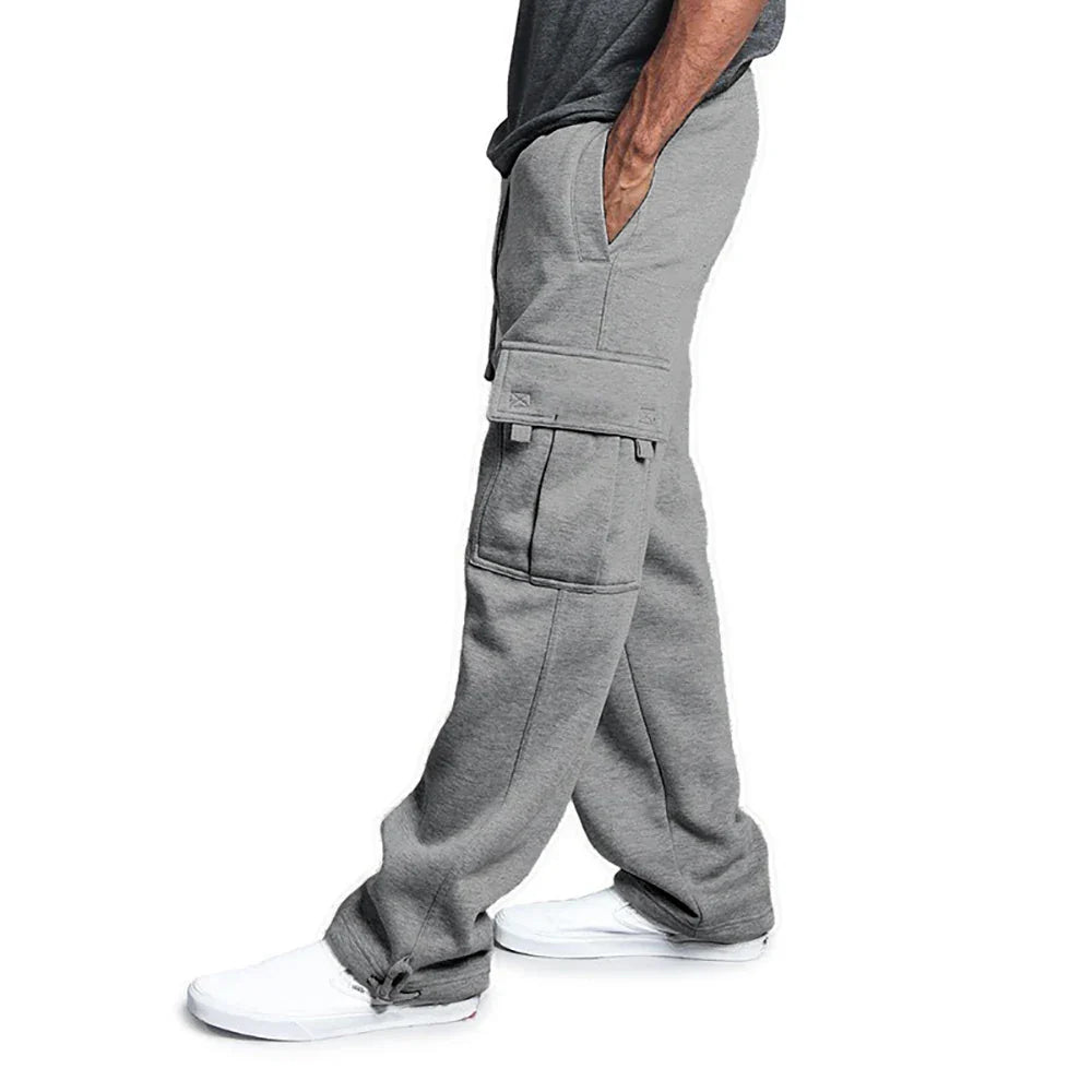 Men's Loose Fit Multi-Pocket Sweatpants