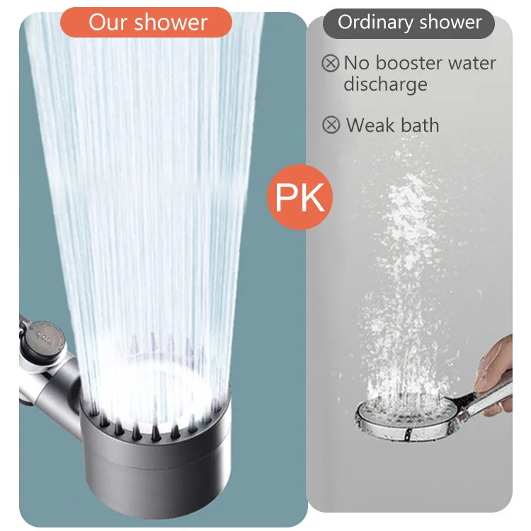 High Pressure 3 Modes One-Button Shower Head