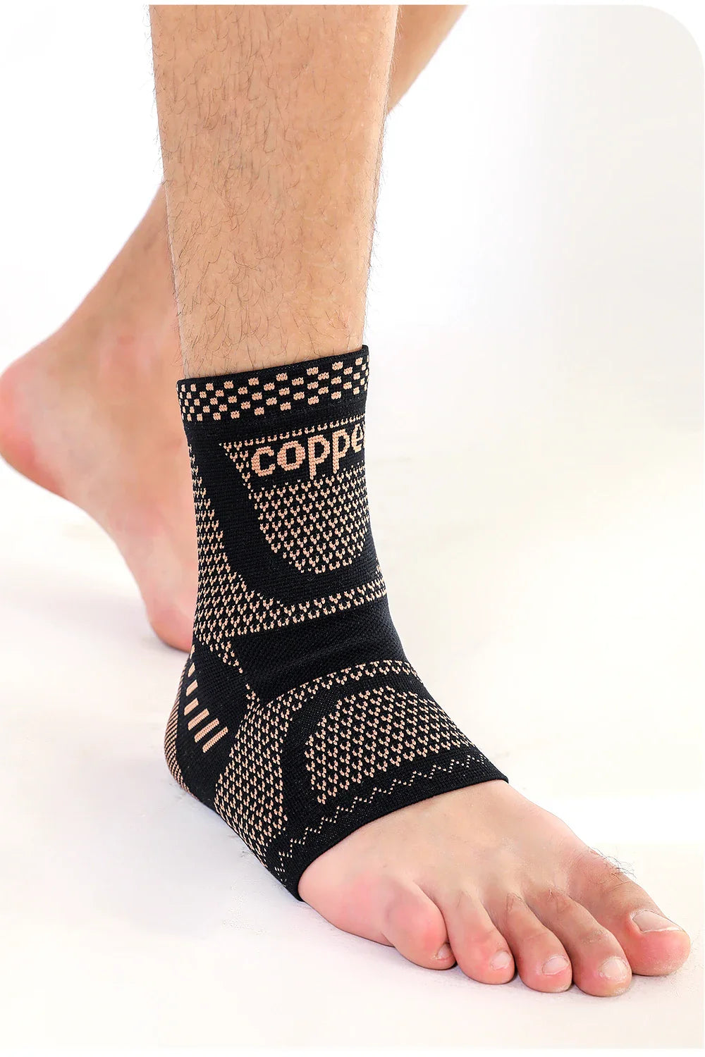 Medical-Grade Copper-Infused Fabric Ankle Brace for Pain Relief & Fast Recovery