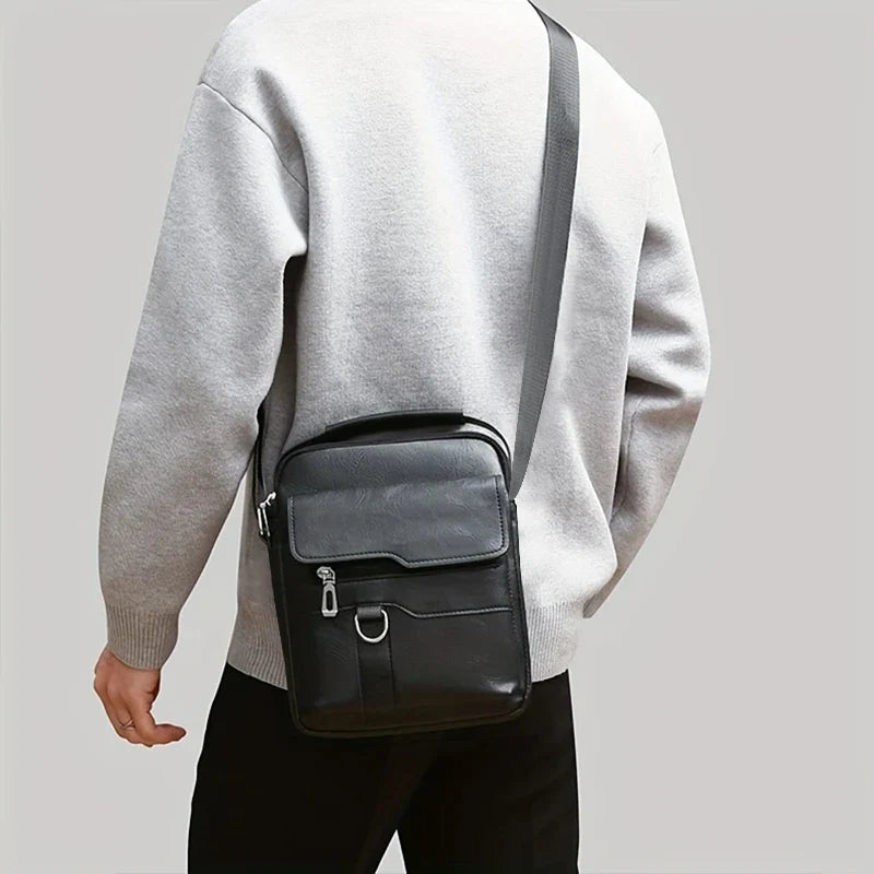 Vintage Textured Messenger Bag – Lightweight Compact & Practical