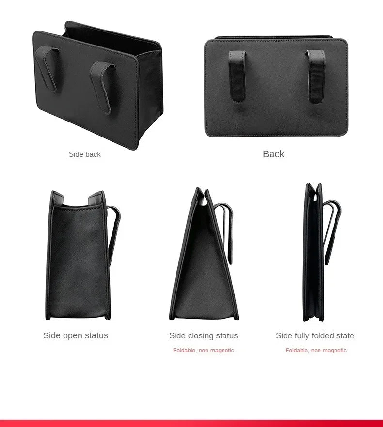 Multi-Use Foldable Car Organizer / Trash Container with Easy Clip-On Design
