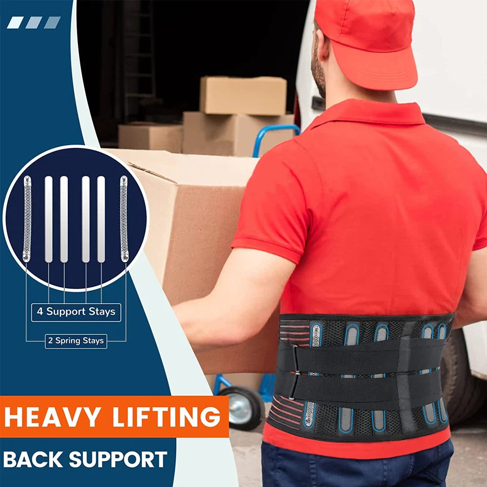 Orthopedic Advanced Lumbar Support Brace with 3D Cushion Pad for Focused Relief
