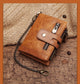 Genuine Leather Vintage RFID Blocking  Men Wallet With Chain