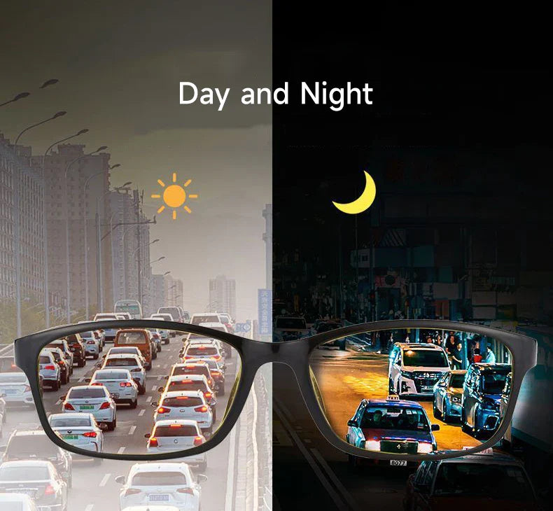 Ultra-Light Photochromic Day and Night Driving Sunglasses
