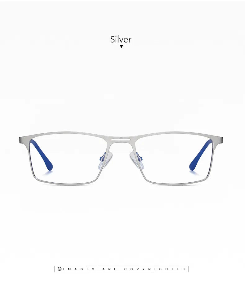 Metal Frame Blue Light Blocking Reading Glasses