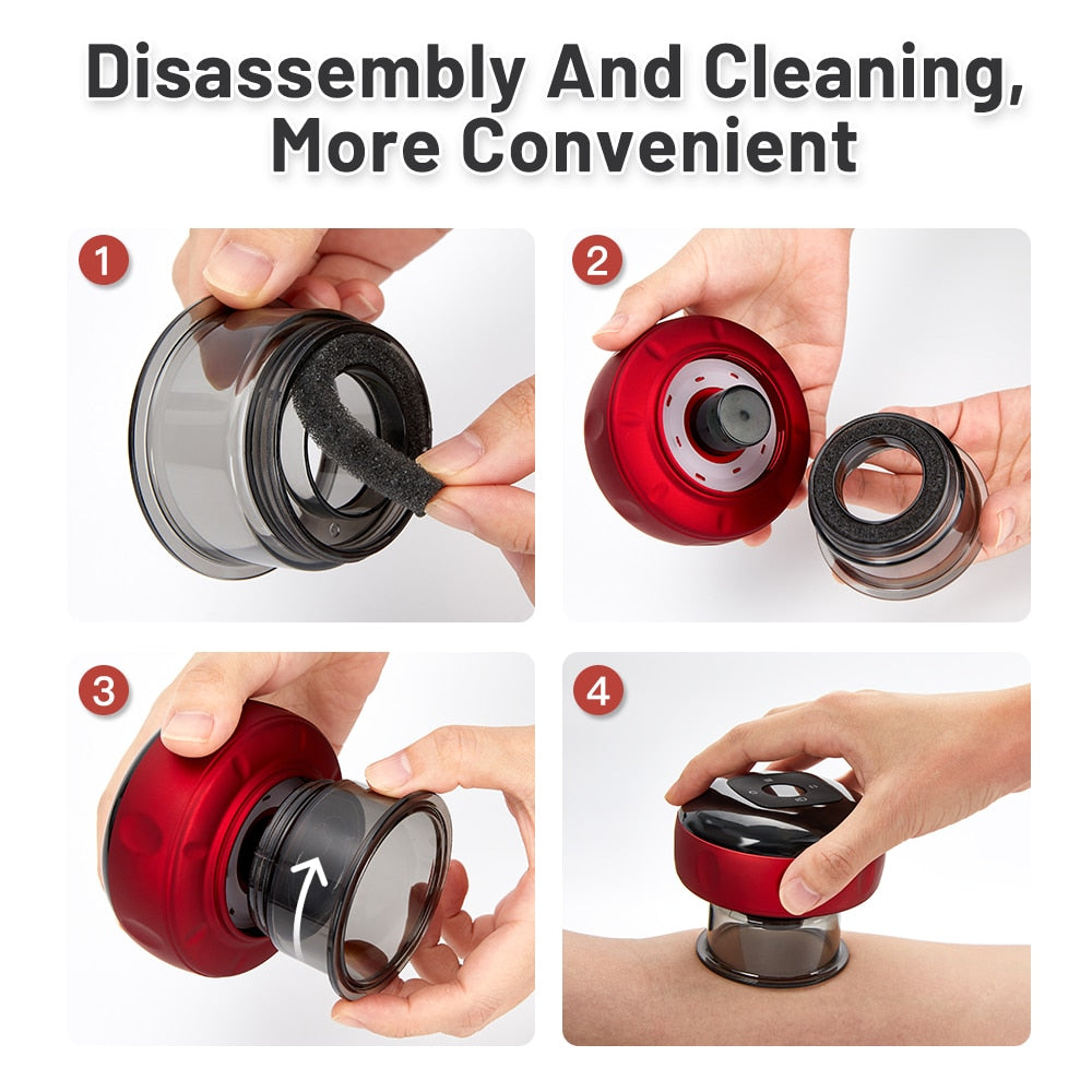 Vacuum & Red Light Heating Multifunctional Electric Cupping Therapy Device