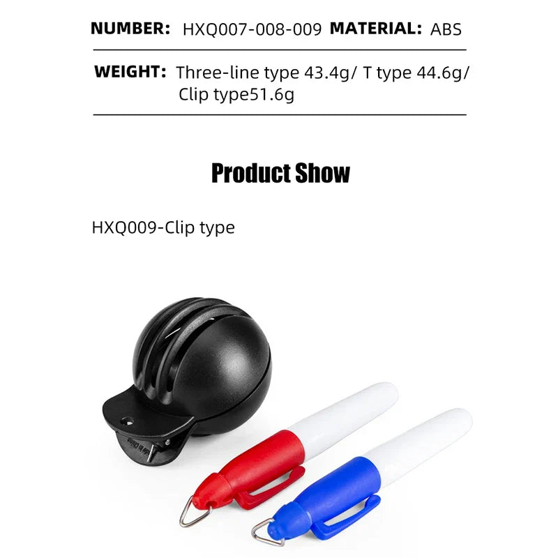 ProLine Golf Ball Alignment Kit – Liner Tool + Waterproof Marker Pens