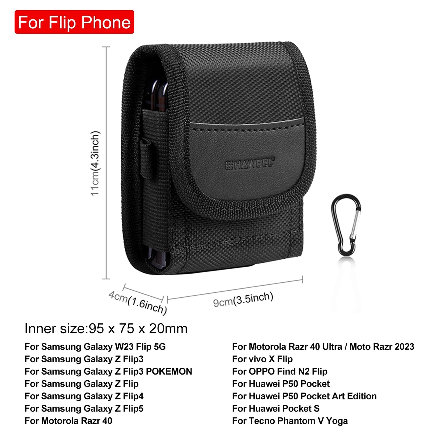 Large Size Waist/Belt Phone Carrying Case