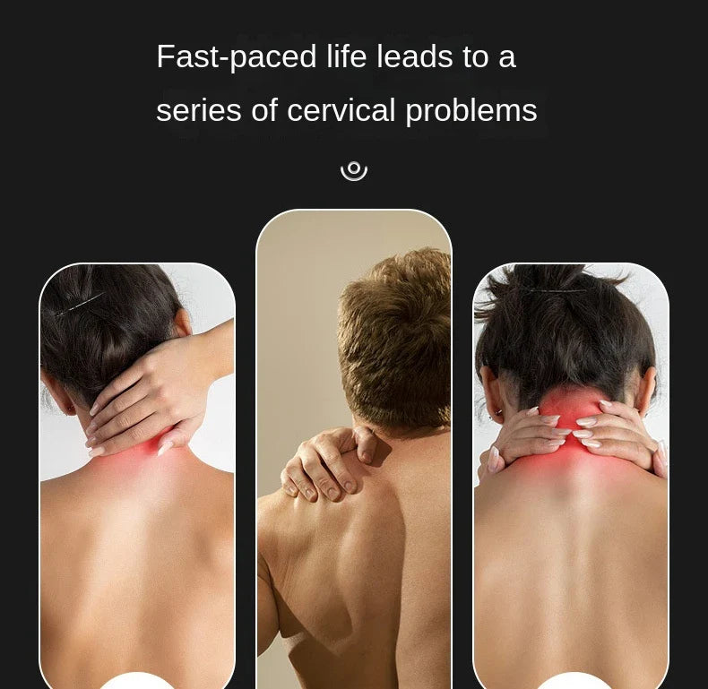 NeuroWarm Multi-Zone Hands-Free Wearable Cervical & Shoulder TENS Heat Massager