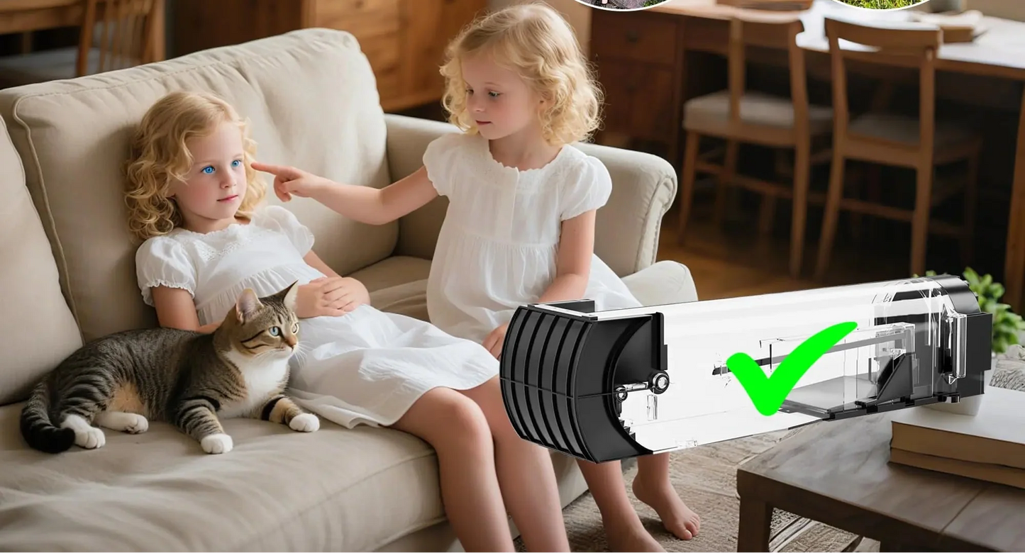 SafeRelease Self-Locking Humane Mouse Trap – Clear Reusable Design