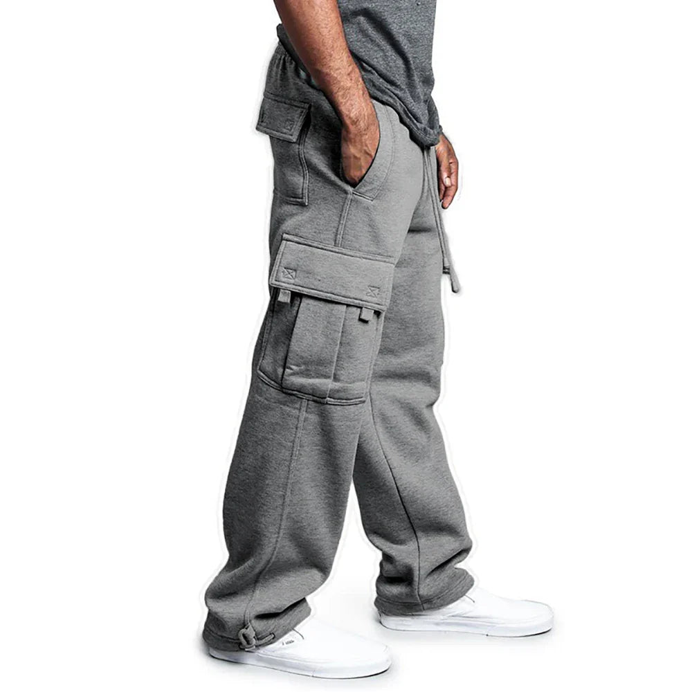 Men's Loose Fit Multi-Pocket Sweatpants