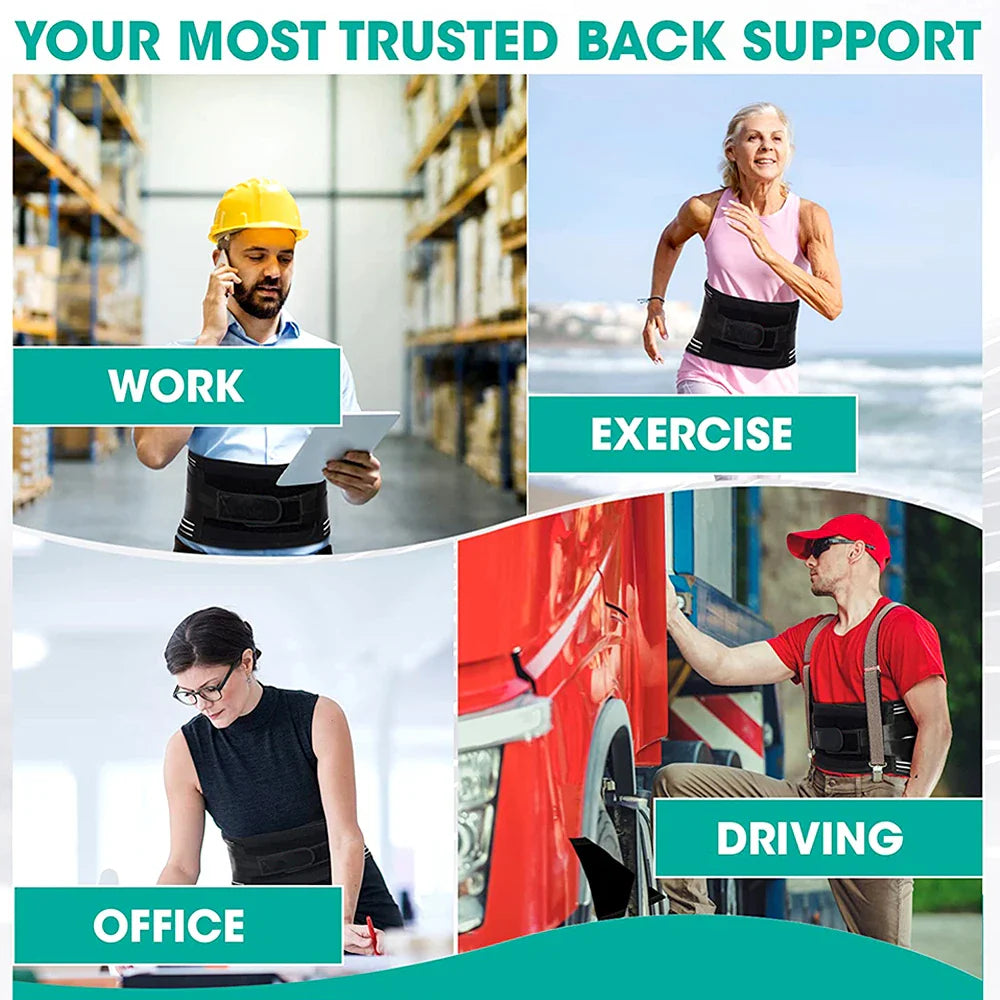 Orthopedic Advanced Lumbar Support Brace with 3D Cushion Pad for Focused Relief
