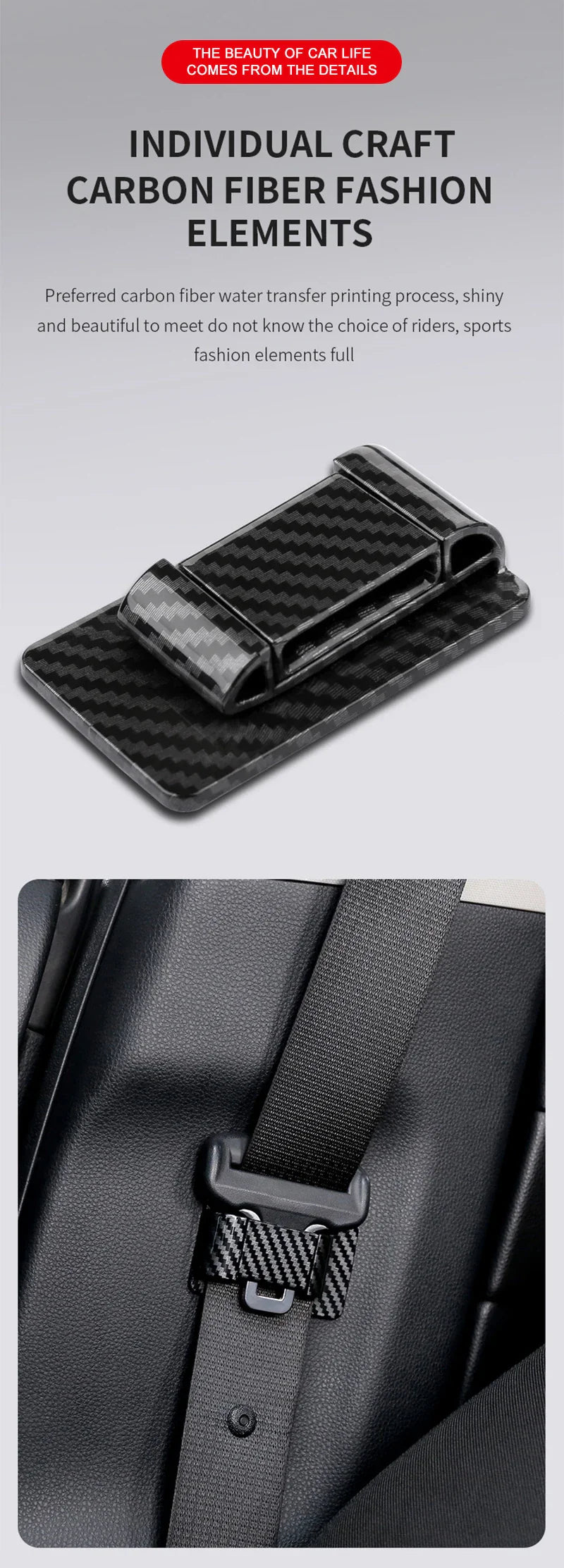 Stick-on Universal Car Seat Belt Holder (2pcs)