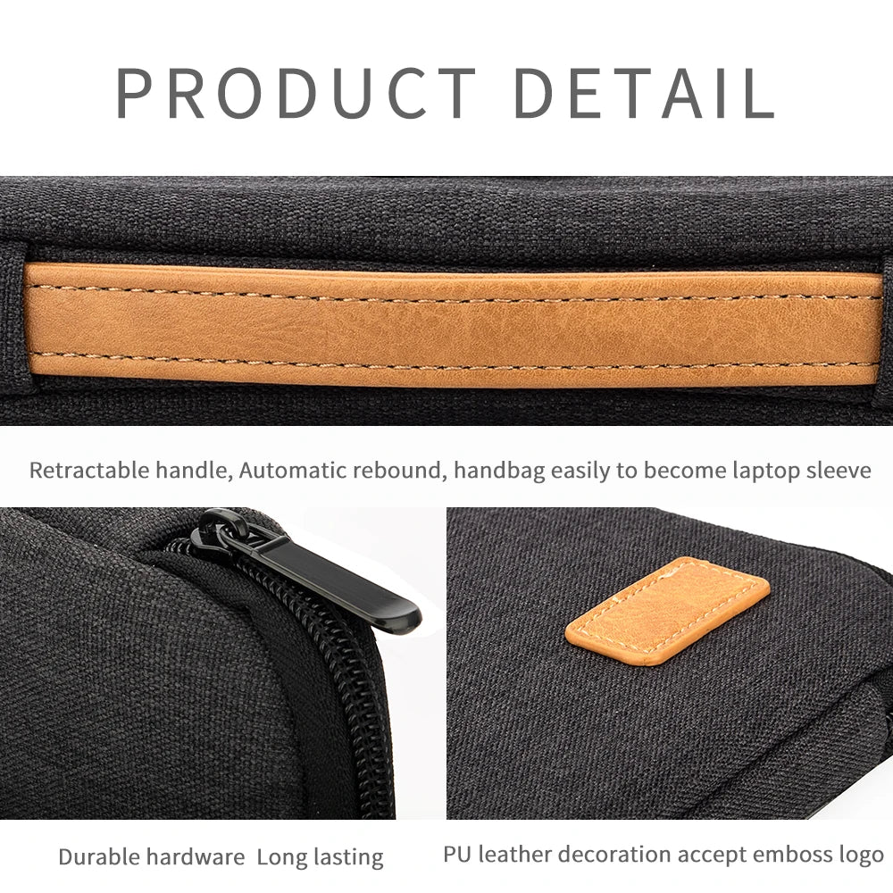 ComfortCarry 2-in-1  Thick Padding Lightweight Laptop Sleeve & Handheld Case