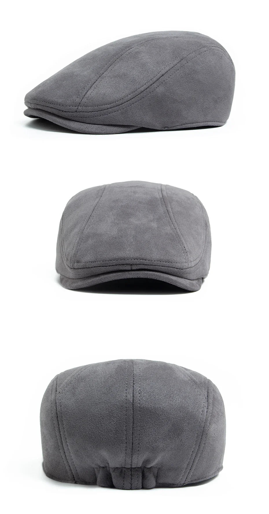Vintage Suede-Look Flat Cap for Autumn & Winter
