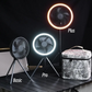 Rechargeable Powerful Desk Fan with Power Bank and LED Lighting