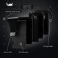 Carbon Fiber RFID Protection Metal Card & Cash Wallet with Air-Tag Holder