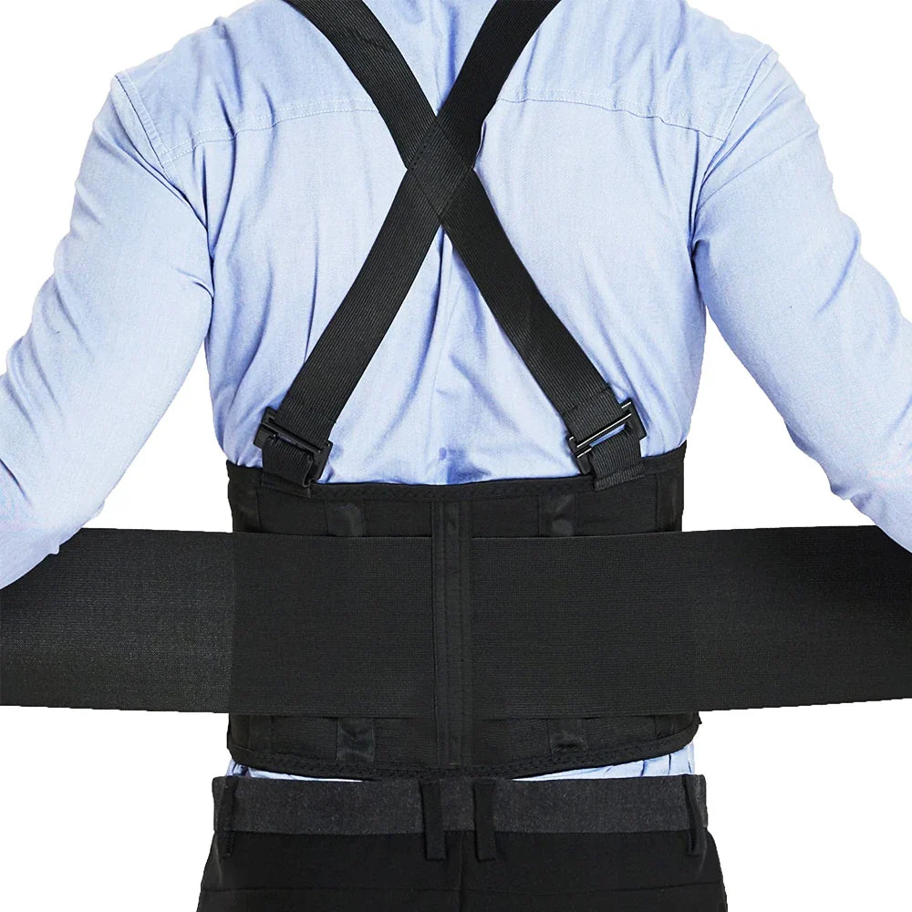 Adjustable Heavy Lifting Medical Lumbar Support Belt with Removable Suspenders