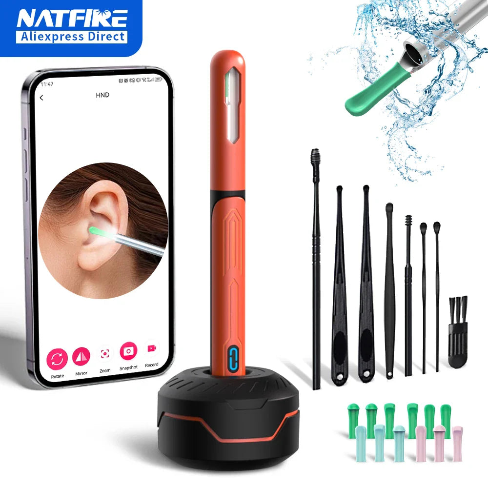 Gyroscope Stabilizer WIFI Recherche HD Ear Otoscope & Earpick Cleaning Set