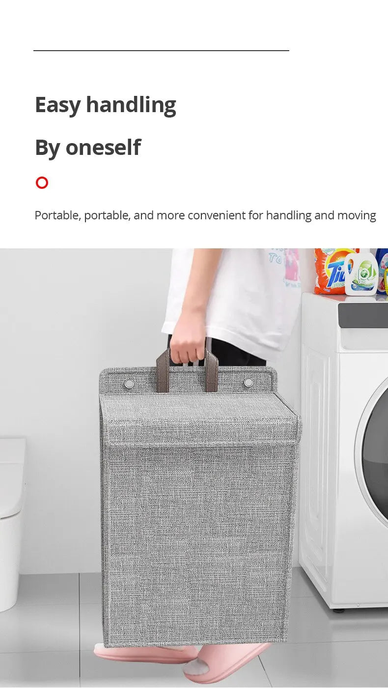 Multifunctional Foldable Punch Free Wall Hanging Laundry Hamper