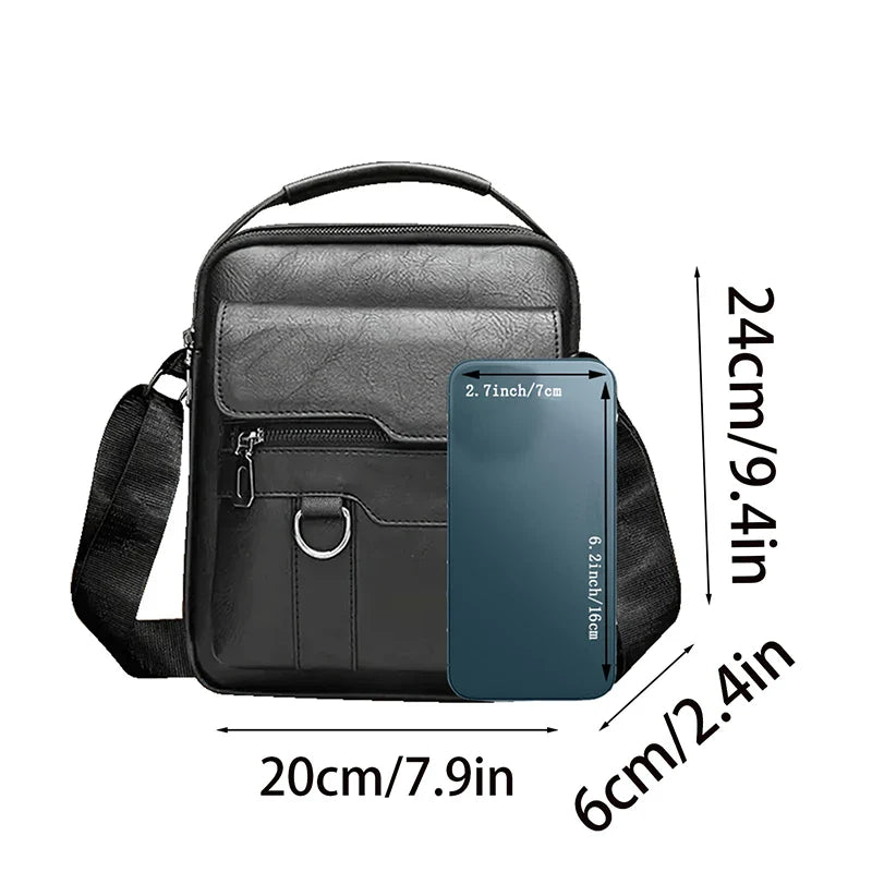 Vintage Textured Messenger Bag – Lightweight Compact & Practical