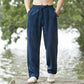 BreezeFlow Cotton Linen Relaxed Loose Fit Breathable Pants for Men