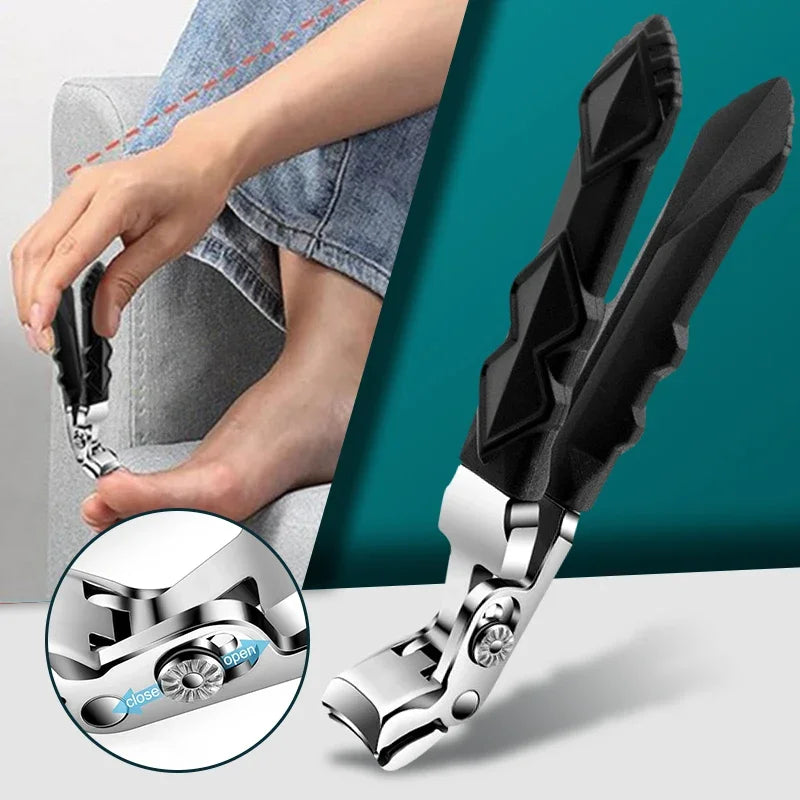 Extra-Wide 45° Diagonal Full Visibility Design Ergonomic Thick Nails Clipper