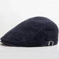 Vintage Corduroy Front and Back Wear Newsboy Flat Cap
