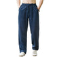 Cotton Linen Relaxed Loose Fit Breathable Pants for Men