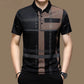 Business Pattern Print Short Sleeve Collar Polo Shirt