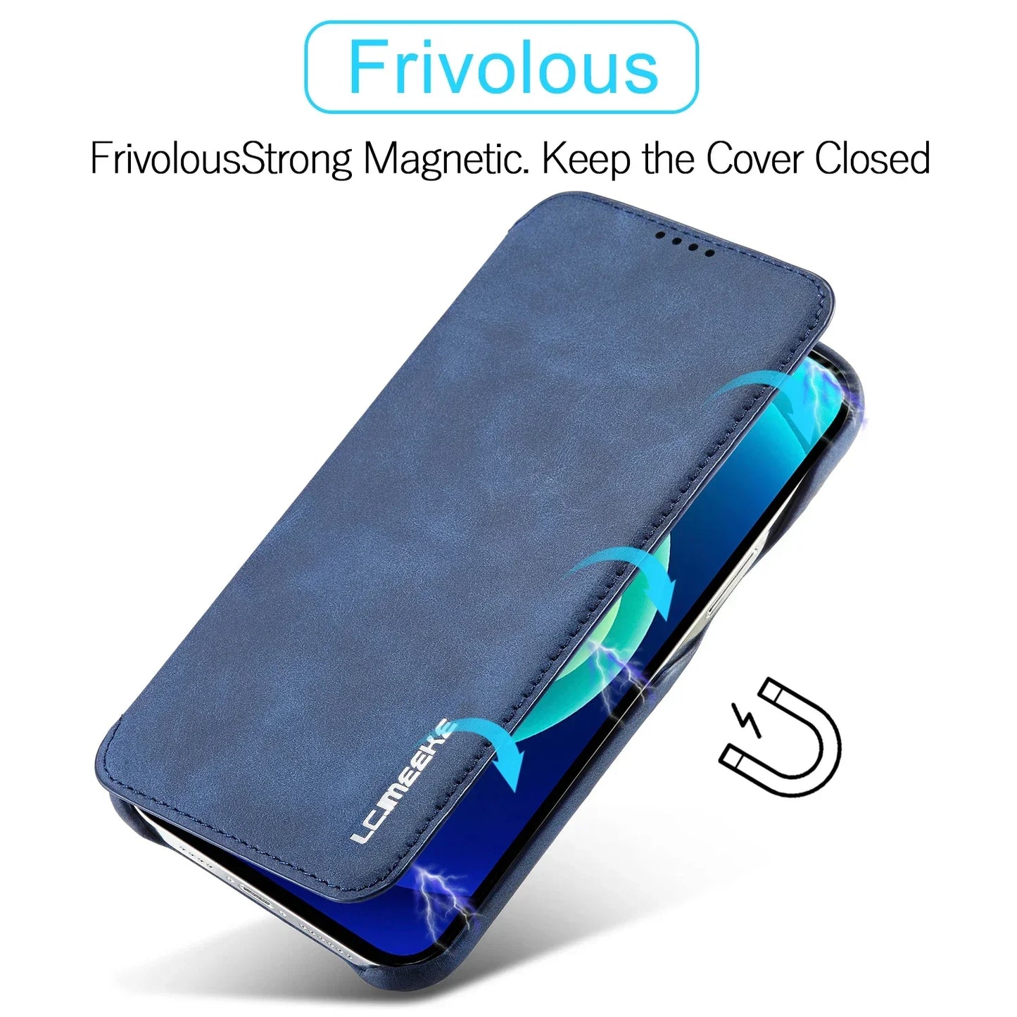 LuxeGuard Slim & Lightweight Flip Wallet Case for iPhone with Kickstand