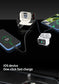 120W Super-Fast 4-in-1 Adjustable Retractable Car Charger with Digital Voltage Display