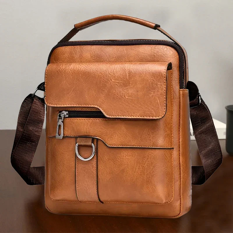 Vintage Textured Messenger Bag – Lightweight Compact & Practical