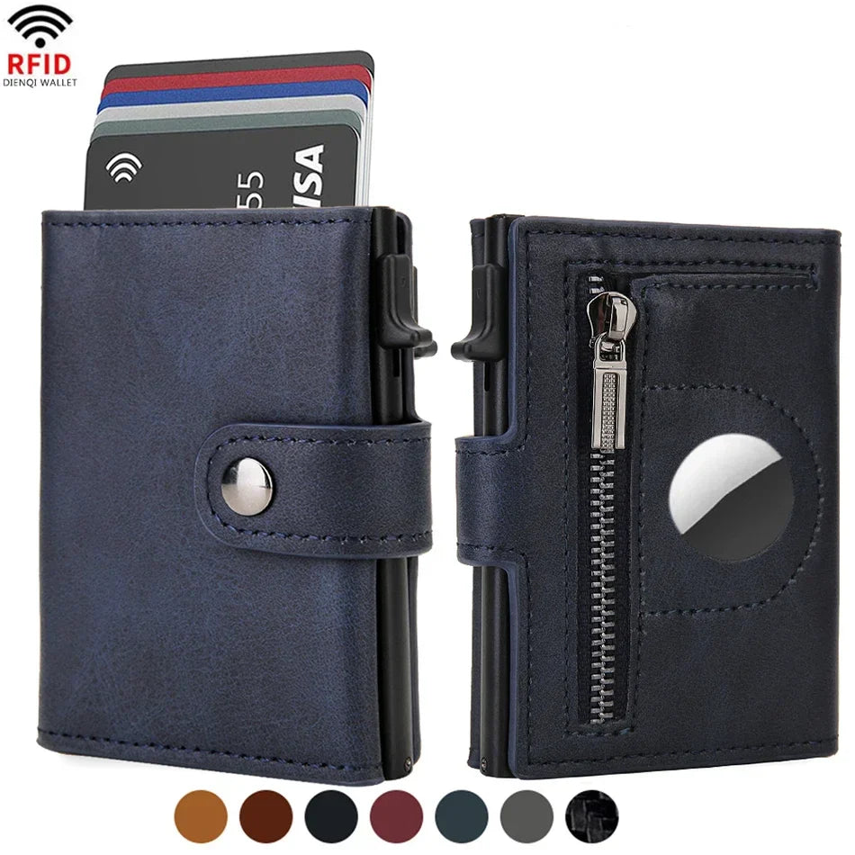 Maximum Carry RFID AirTag Wallet – Pop-Up Cards, Cash Compartment & Coin Pocket