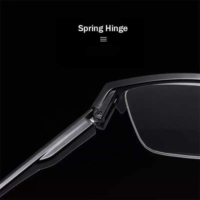Half-Frame Clear Lens Retro Reading Glasses