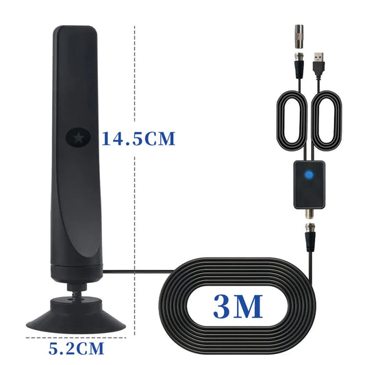4K HD Long-Range Advanced Signal Amplifier & Noise Filtering Indoor TV Antenna