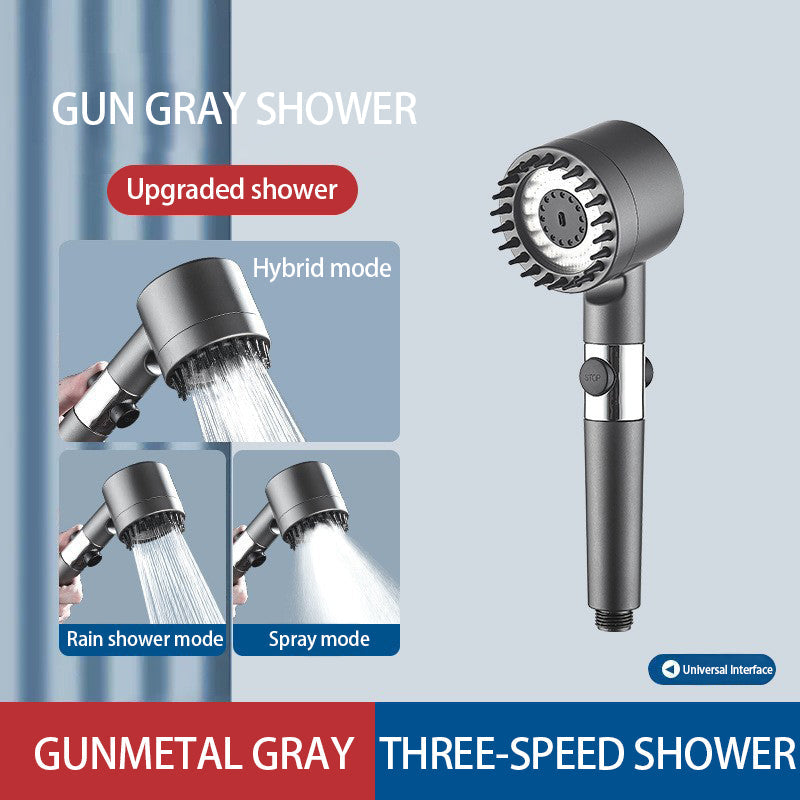 High Pressure 3 Modes One-Button Shower Head