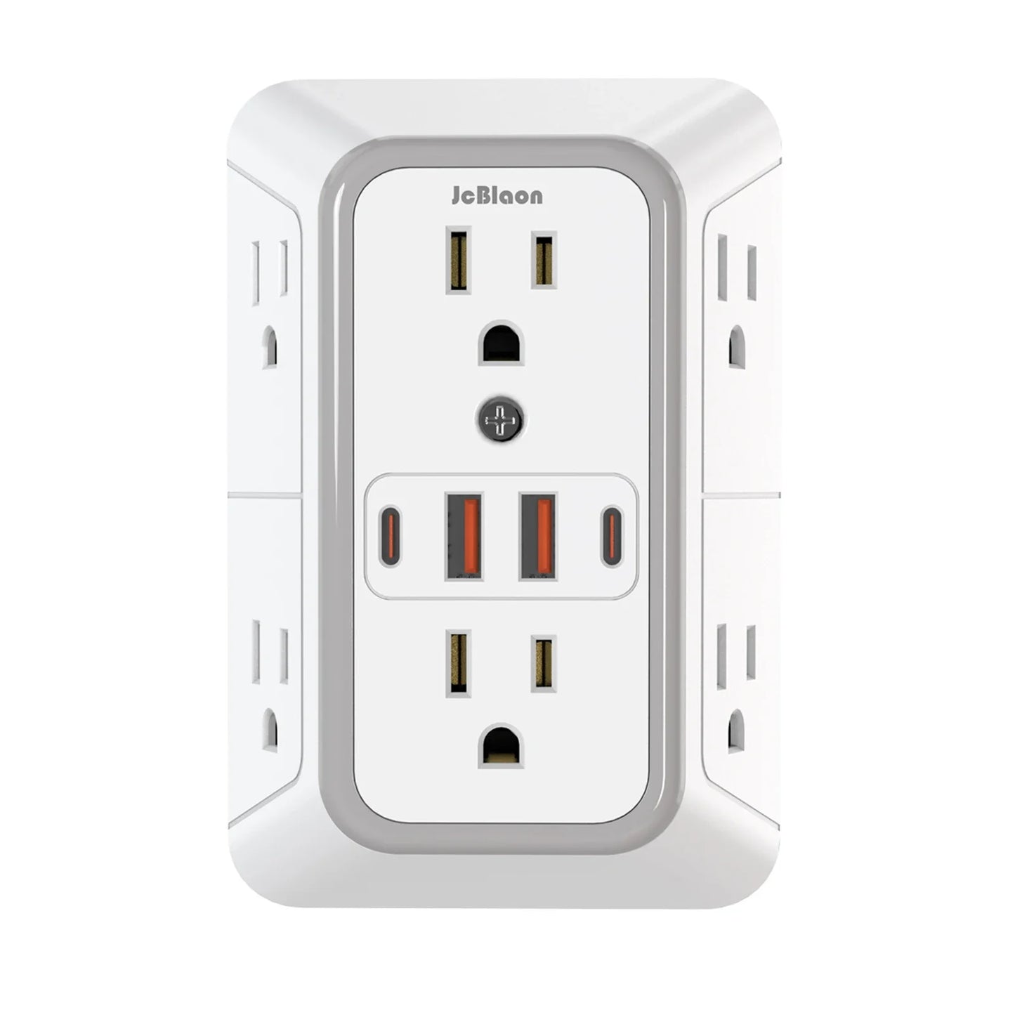 US Plug 10 in 1 Multi-Wall Socket & USB+Type C Fast Charging Station