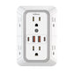 US Plug 10 in 1 Multi-Wall Socket & USB+Type C Fast Charging Station