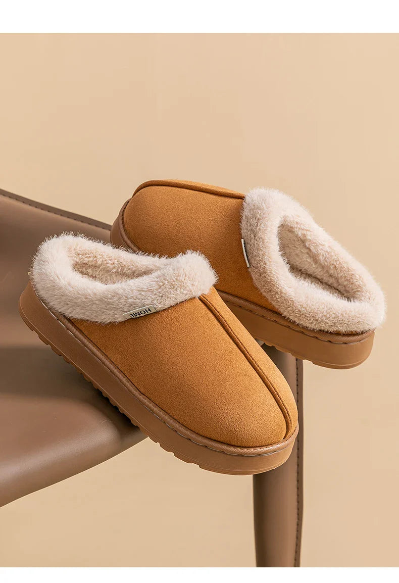 Thick Supportive Sole Lightweight Consistent Temperature Insulation Unisex  Winter Slippers
