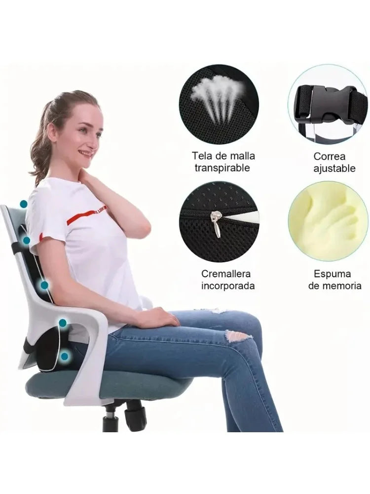 Memory Foam Lumbar Support Car Seat / Chair Pain Relief Cushion