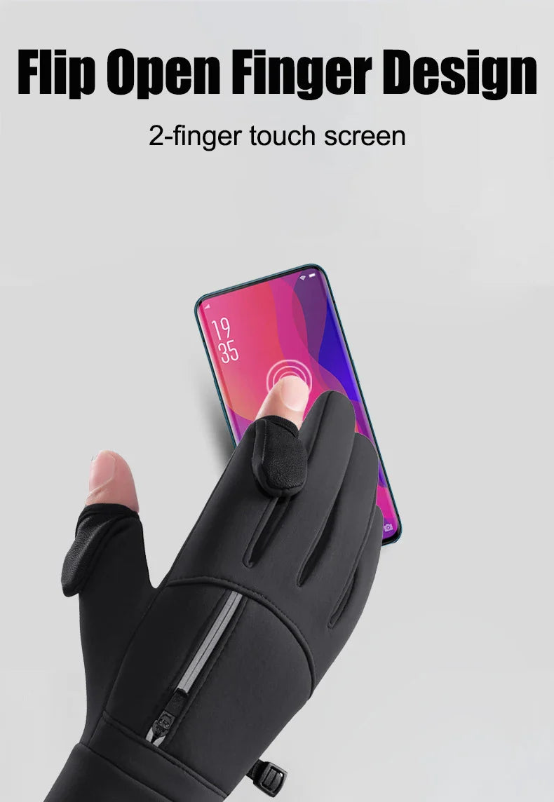 WarmGrip Smart Touch & Flip-Finger All-Weather Pocket Gloves