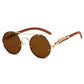 KAMMPT Vintage Double Bridge Gradient Multicolor Lenses Round Luxury Sunglasses
