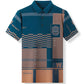 Business Pattern Print Short Sleeve Collar Polo Shirt