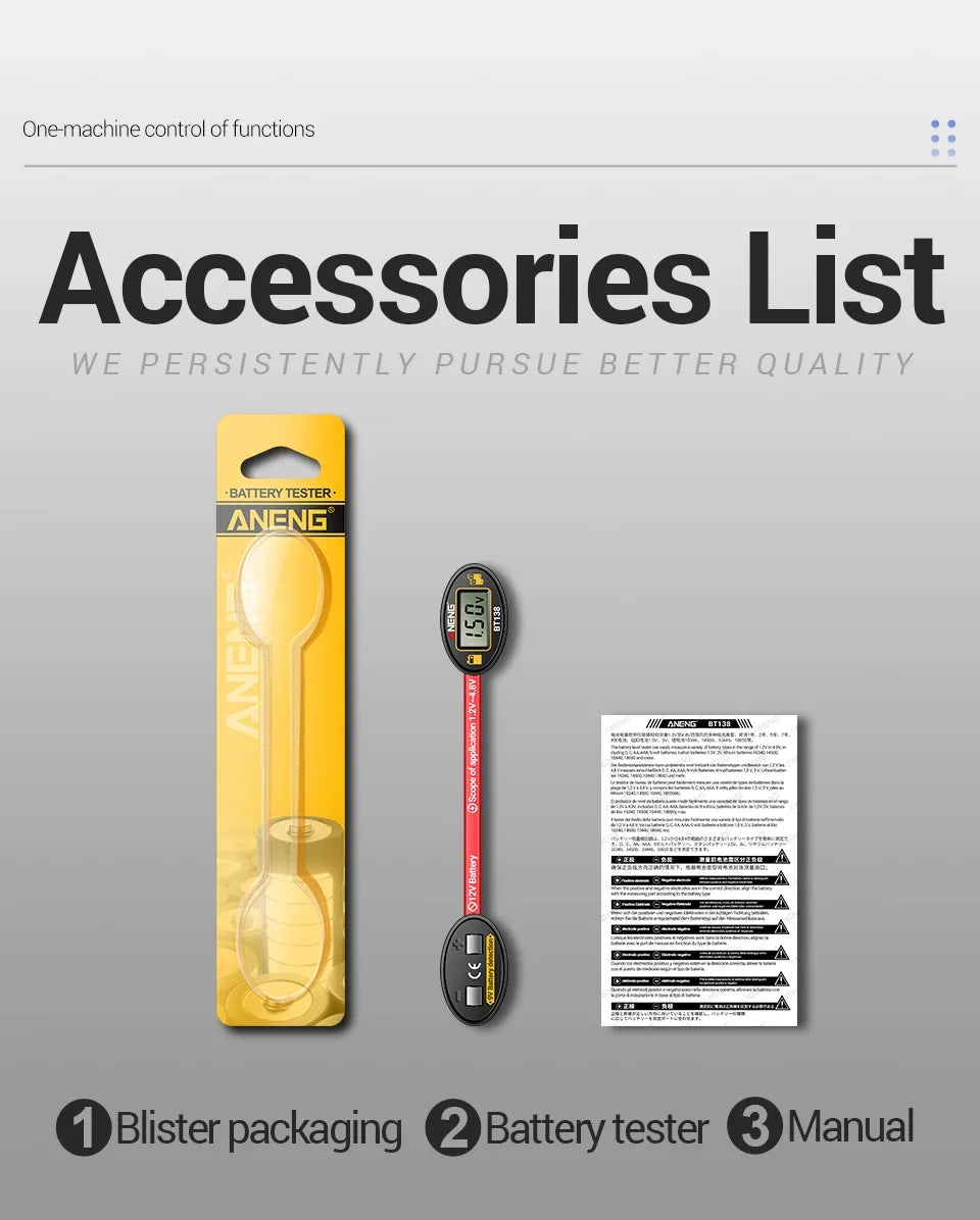 SlotFree Open-Fit Magnetic Multi-Battery Tester with Self-Powered LCD Display