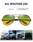 Polarized Photochromic Day/Night Pilot Sunglasses