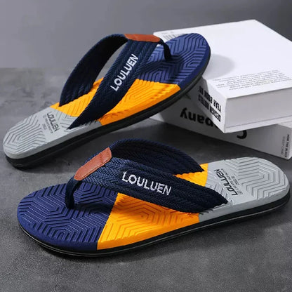Waterproof & Anti-Slip Flexible Men's Cushioned Summer Flip Flops