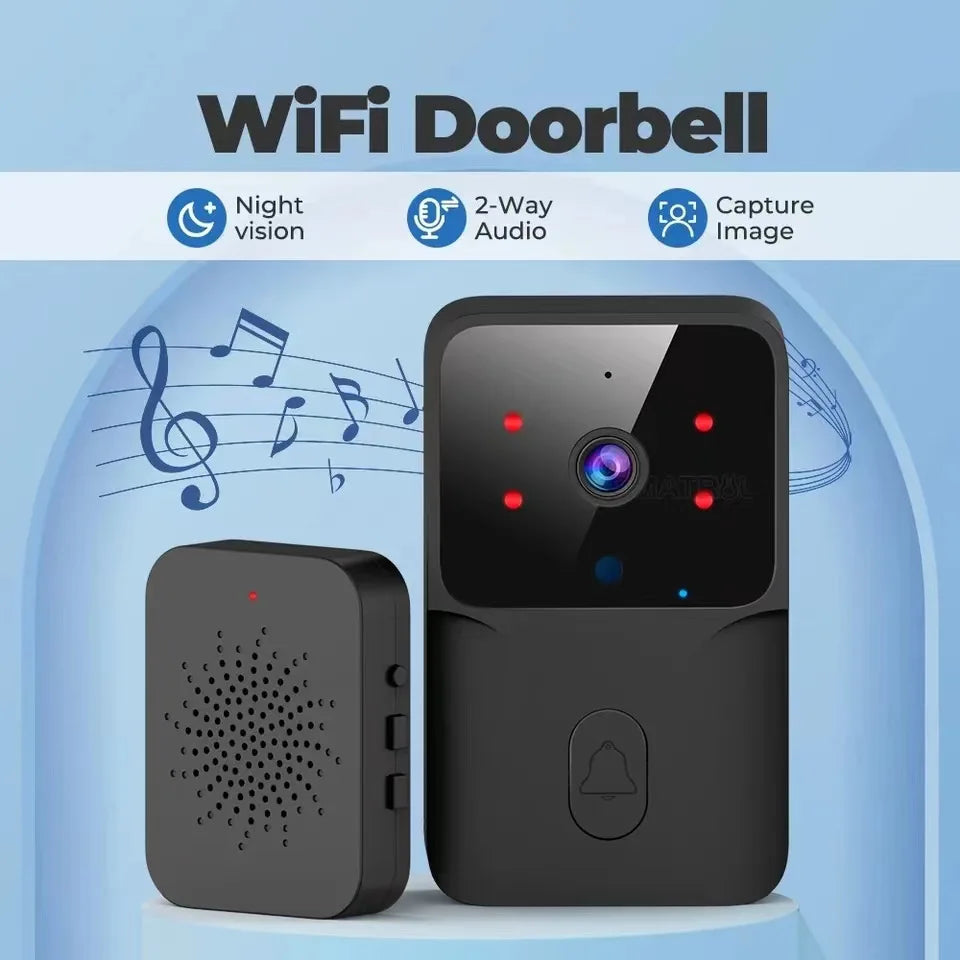 Smart WiFi Two-Way Intercom Night Vision & Motion Detection Video Wireless Doorbell