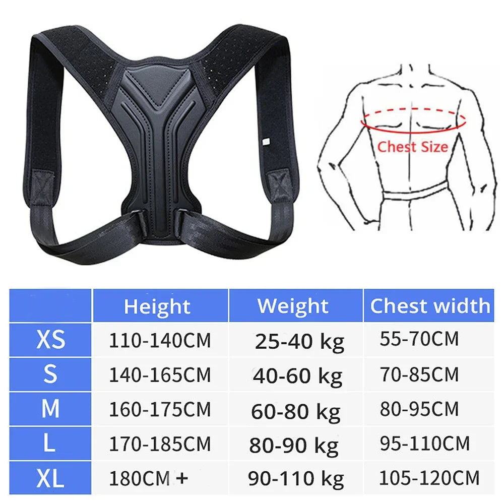 Adjustable Back Neck & Shoulders Posture Brace Corrector